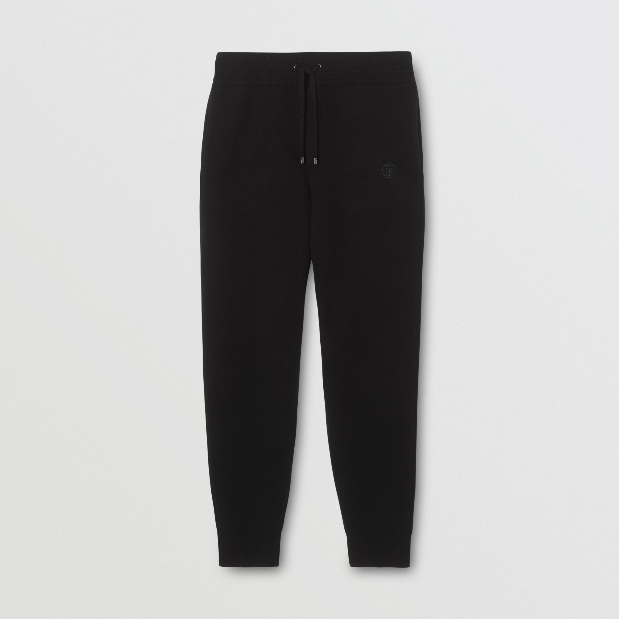 Monogram Motif Cashmere Blend Jogging Pants in Black - Men | Burberry ...