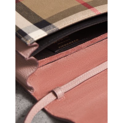 burberry house check crossbody clutch